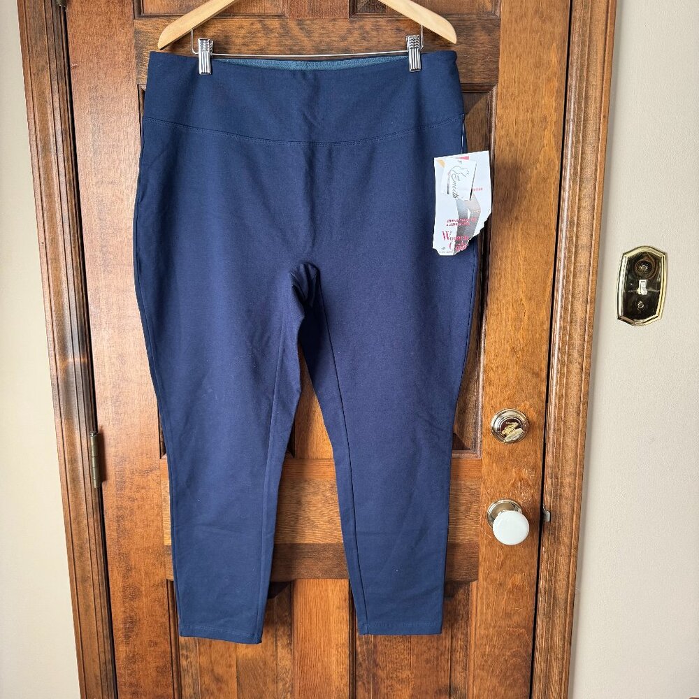 NWT Women with Control Blue Pull-On Ankle Pants Size 1X
